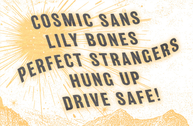 Cosmic Sans, Lily Bones, Perfect Strangers, Drive Safe!, Hung Up at The Sanctuary Detroit – Hamtramck, MI