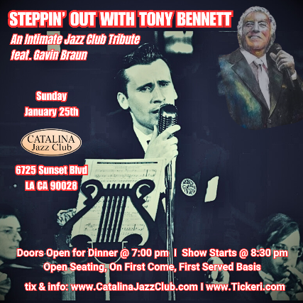 image of TRIBUTE TO TONY BENNETT, featuring GAVIN BRAUN & his Band (Award-winning singer) image of TRIBUTE TO TONY BENNETT, featuring GAVIN BRAUN & his Band (Award-winning singer)