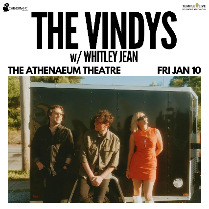 THE VINDYS show is now Sat Feb 8! at The Athenaeum Theatre – Columbus, OH