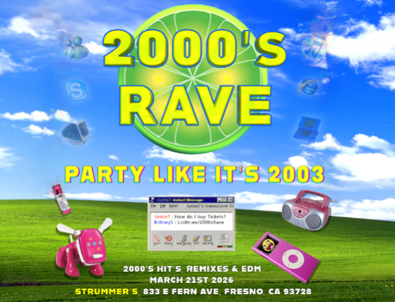 2000s RAVE at Strummer’s – Fresno, CA