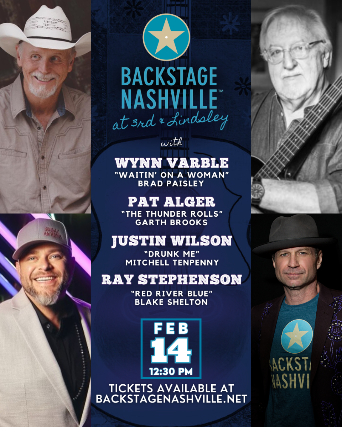 image of BACKSTAGE NASHVILLE! DAYTIME HIT SONGWRITERS SHOW featuring Wynn Varble ,  Pat Alger ,  Justin Wilson ,  Ray Stephenson