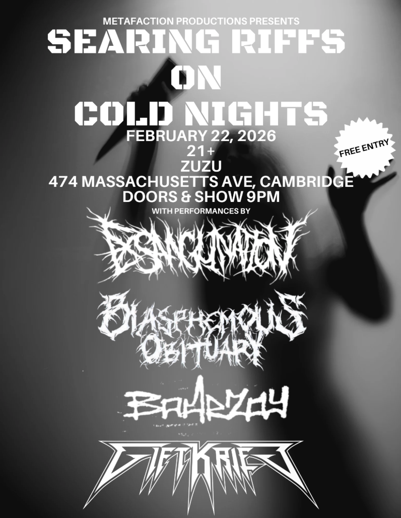 MetaFaction, Exsanguination, Blasphemous Obituary, Boarzoy, Giftkrieg | Event Image