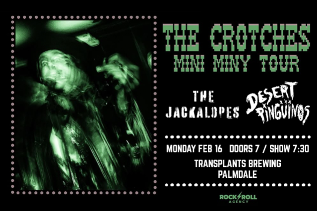 image of FREE SHOW: THE CROTCHES / THE JACKALOPES / DESERT PINGÜINOS image of FREE SHOW: THE CROTCHES / THE JACKALOPES / DESERT PINGÜINOS