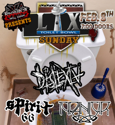 Image of TOILET BOWL SUNDAY ft. Tyranitar / Dislexia / Spirit 66 Image of TOILET BOWL SUNDAY ft. Tyranitar / Dislexia / Spirit 66