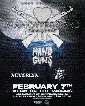 Man Overboard(Acoustic)/ Handguns/ Neverlyn/ Not Pennys Boat Image