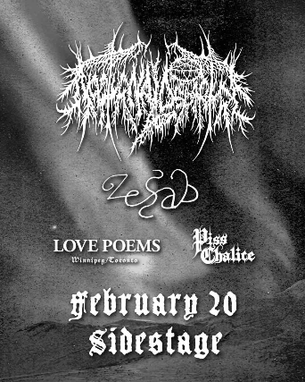 Nocturnal Departure | Zesab | Love Poems | Piss Chalice at Sidestage – Winnipeg, Canada