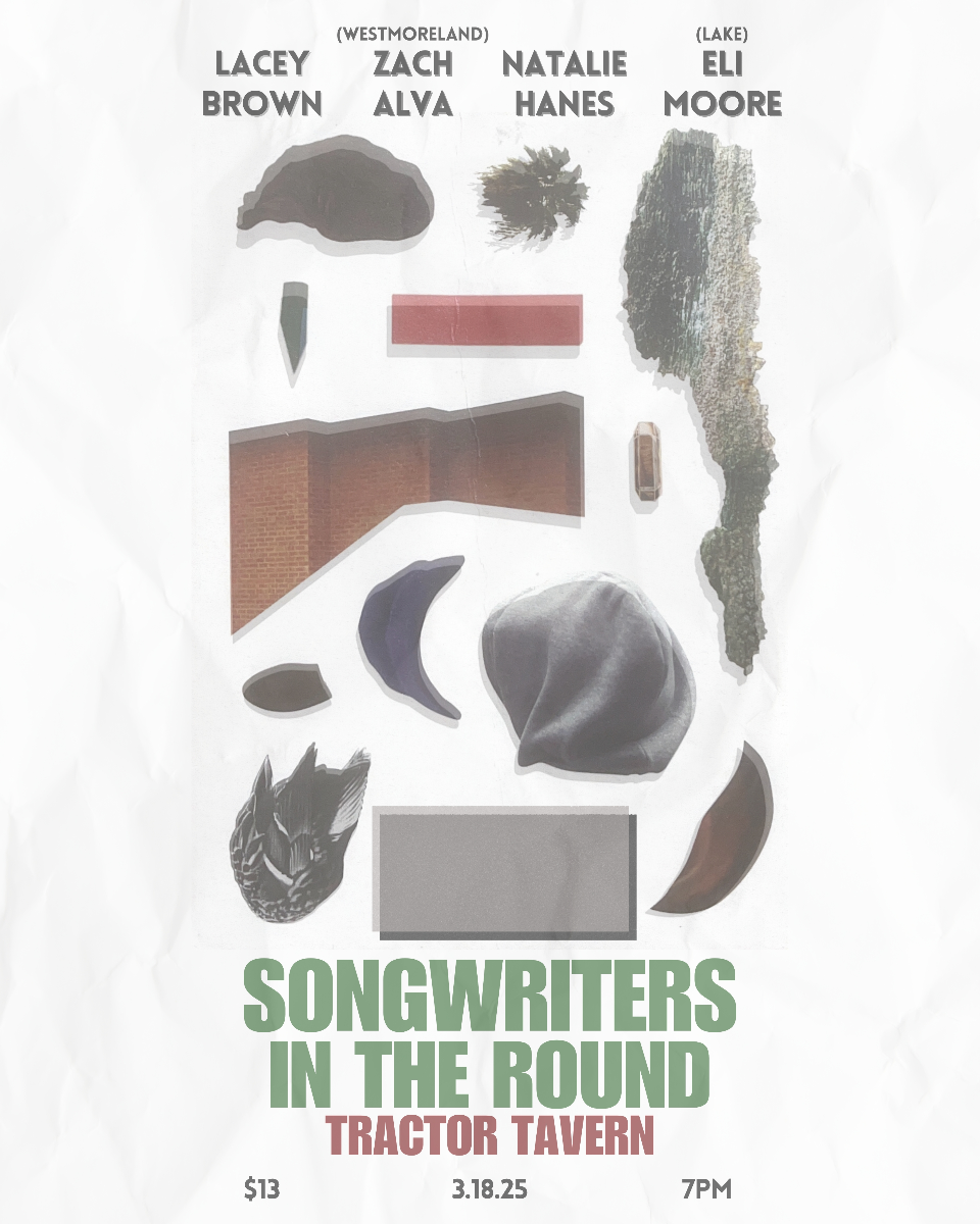 Songwriter In the Round Featuring: Lacey Brown, Westmoreland, Eli Moore, Natalie Hanes *partially seated*