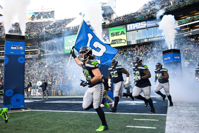 image of Seahawks on the big screen! image of Seahawks on the big screen!