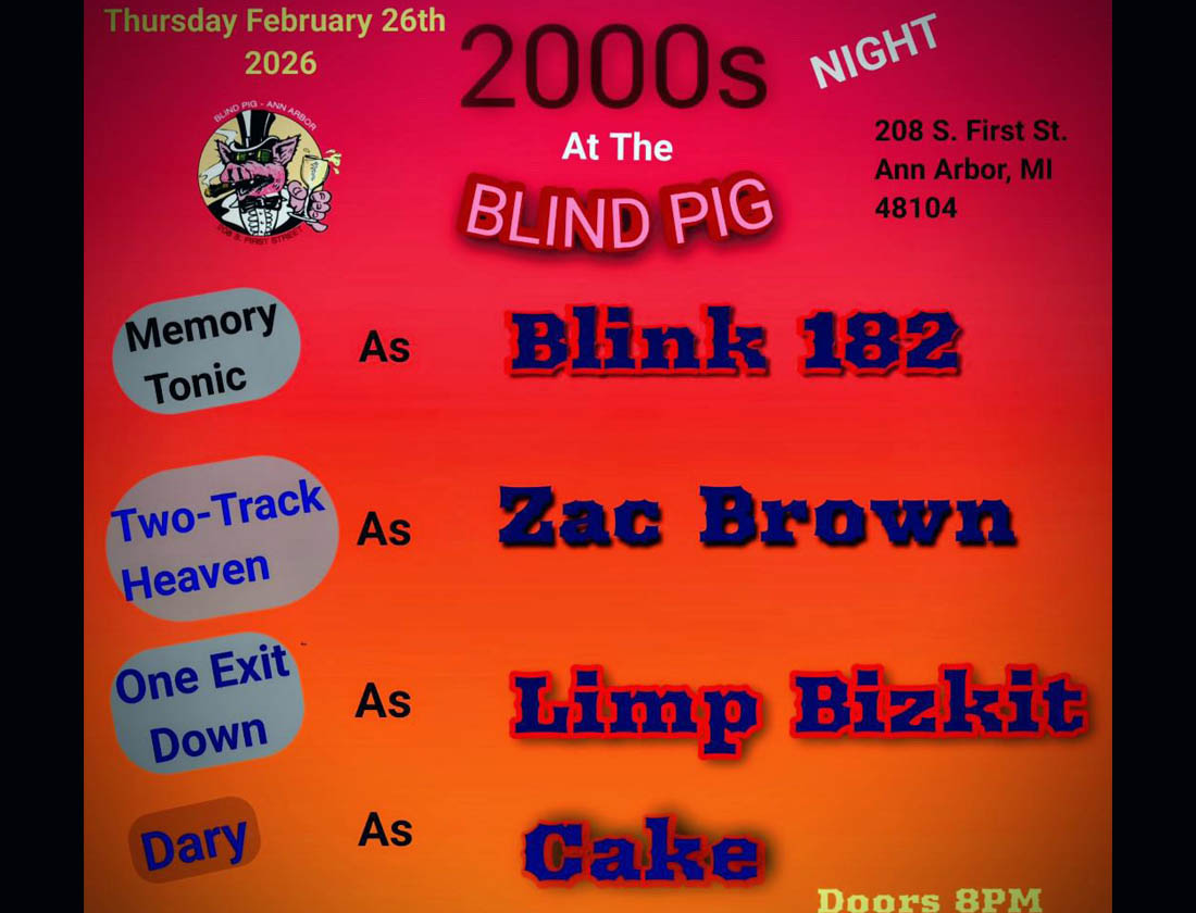 2000s Night, Memory Tonic as Blink 182, Two-Track Heaven as Zac Brown Band, One Exit Down as Limp Bizkit , DARY as CAKE
