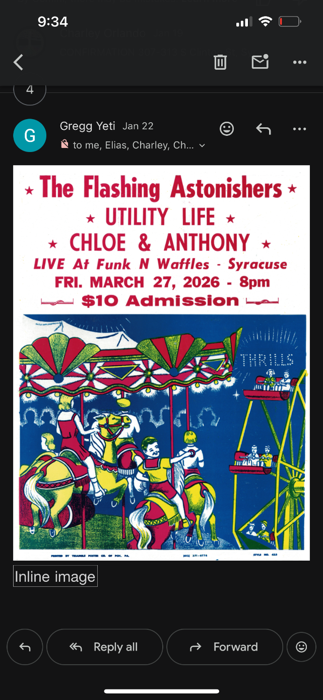 THE FLASHING ASTONISHERS W/S/G UTILITY LIFE + CHLOE & ANTHONY