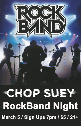 Rock Band Video Game Night at Chop Suey – Seattle, WA