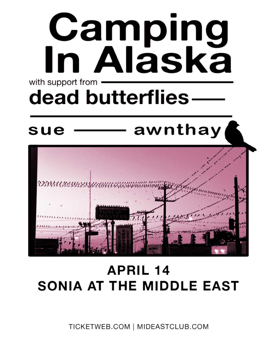 Camping in Alaska,  Dead Butterflies, Sue, Awnthay | Event Image