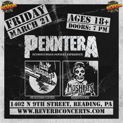 Penntera – Ultimate Pantera Tribute at Reverb – Reading, PA