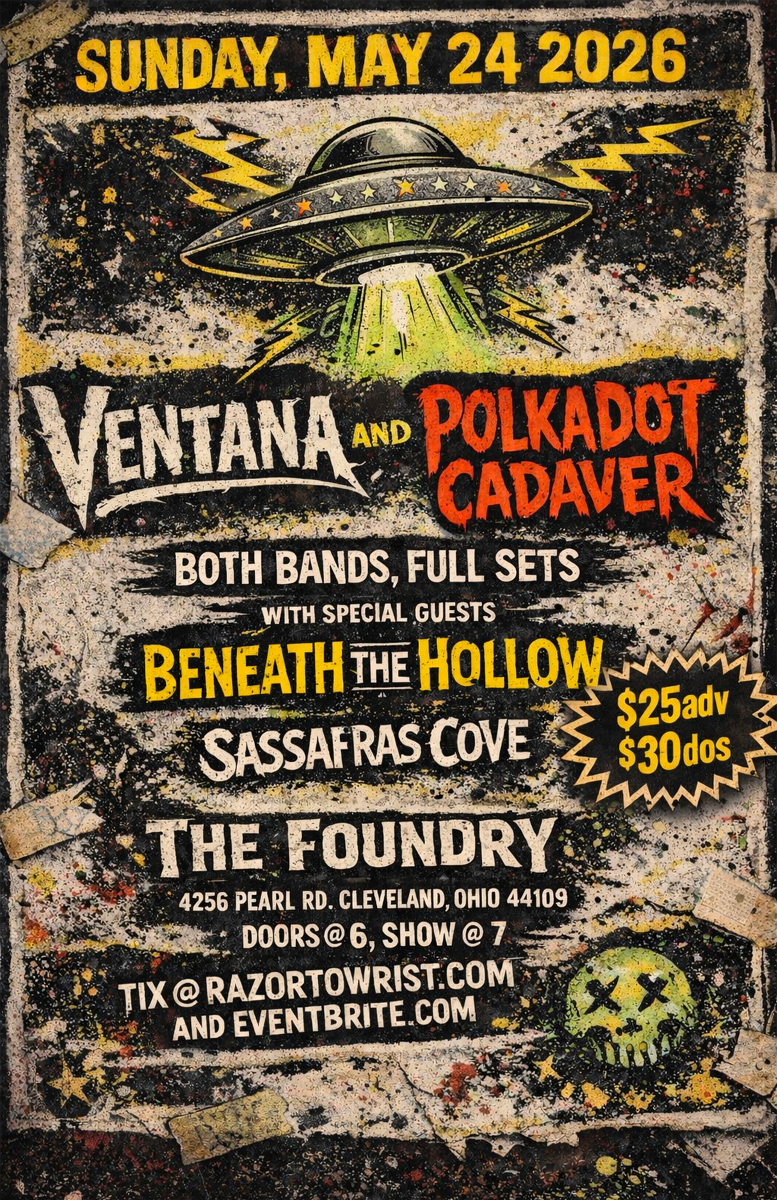 Ventana, Polkadot Cadaver, Beneath the Hollow , Sassafras Cove