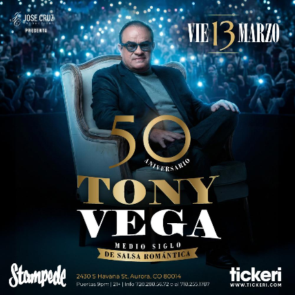 Tony Vega En Concierto at Stampede – Aurora, CO