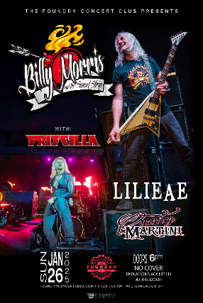 Priscilla, Billy Morris and the Sunset Strip, Lilieae, Craig Martini at The Foundry – Lakewood, OH