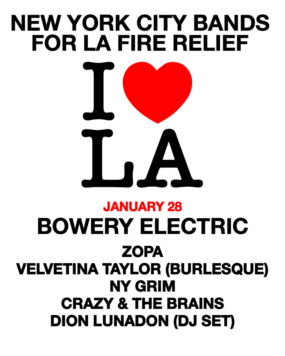 NY4LA ● ZOPA | NY GRIM | Crazy & The Brains | Dion Lunadon (DJ set) | Velvetina Taylor (Burlesque)