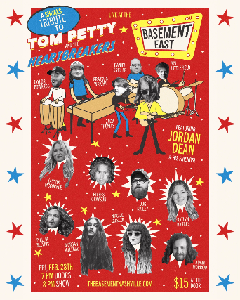 A Shoals Tribute to Tom Petty and The Heartbreakers w/ Jordan Dean & Friends at The Basement East – Nashville, TN