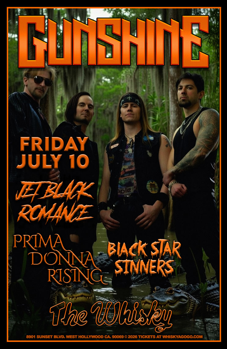 Gunshine, Jet Black Romance , Prima Donna Rising, Sons of Kaos, Black Star Sinners