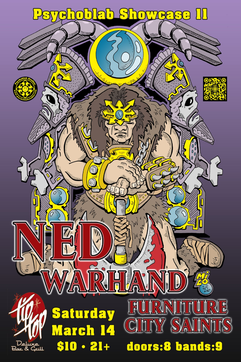 Psychoblab Showcase 11 with NED, Warhand, Furniture City Saints