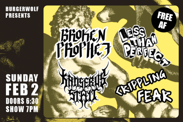 FREE SHOW: Broken Prophet / Less Than Perfect / Kanserus Stait / Crippling Fear at Transplants Brewing Company – Palmdale, CA