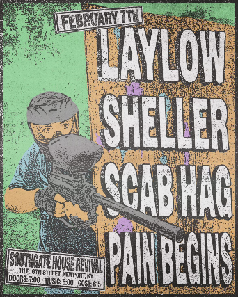 LayLow, Sheller, Scab Hag, Pain Begins at The Southgate House Revival – Revival Room – Newport, KY