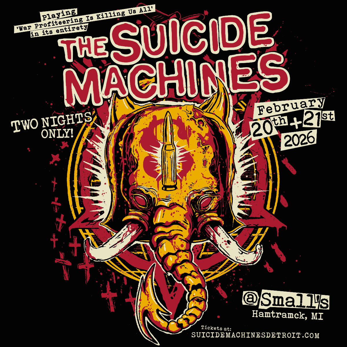Suicide Machines playing “War Profiteering Is Killing Us All” In its entirety wsg Her Heads On Fire