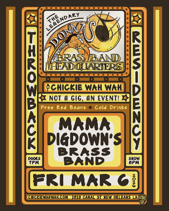 Donna's Bar and Grill Residency: Mama Digdown's Brass Band at Chickie Wah Wah
