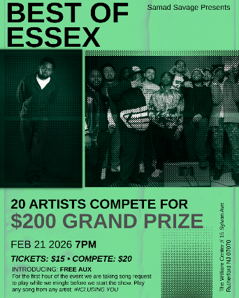 Best of Essex – 20 Artists Compete for $200 Grand Prize at Williams Center – Williams Center Lounge – Rutherford, NJ