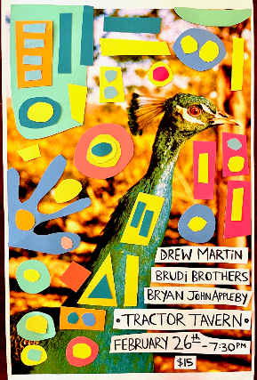 Drew Martin w/ The Brudi Brothers & Bryan John Appleby at Tractor – Seattle, WA