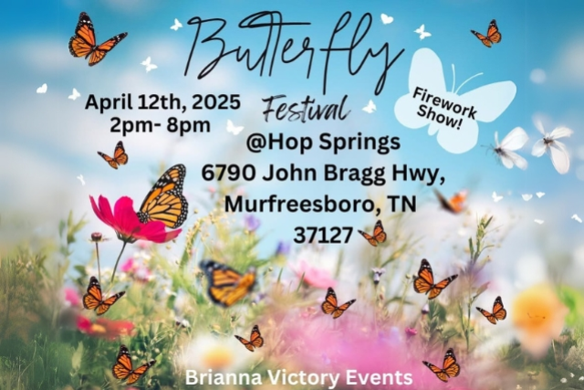 Butterfly Festival at Hop Springs – Outdoors – Murfreesboro, TN