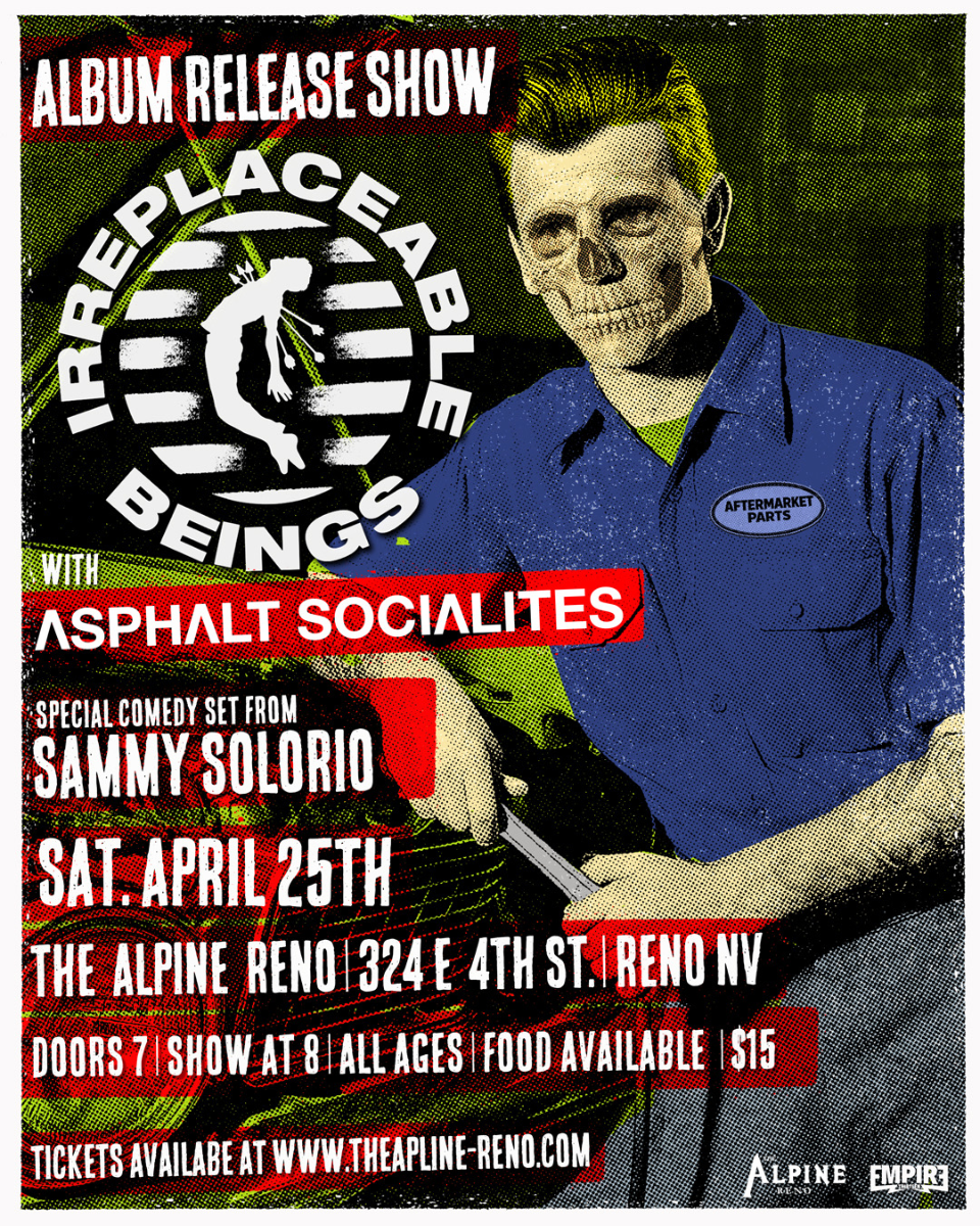 Irreplaceable Beings Record Release party w/ Asphalt Socialites | Event Image