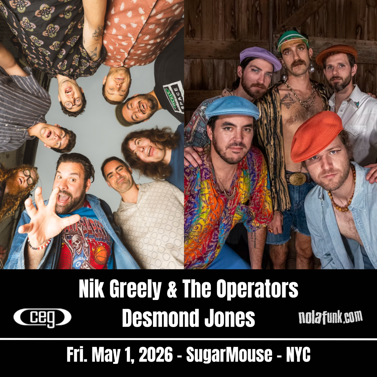 Nik Greeley & The Operators with Desmond Jones