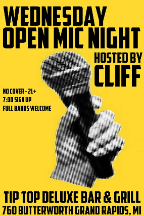 Tip Top's Open Mic Hosted by Sound guy Cliff