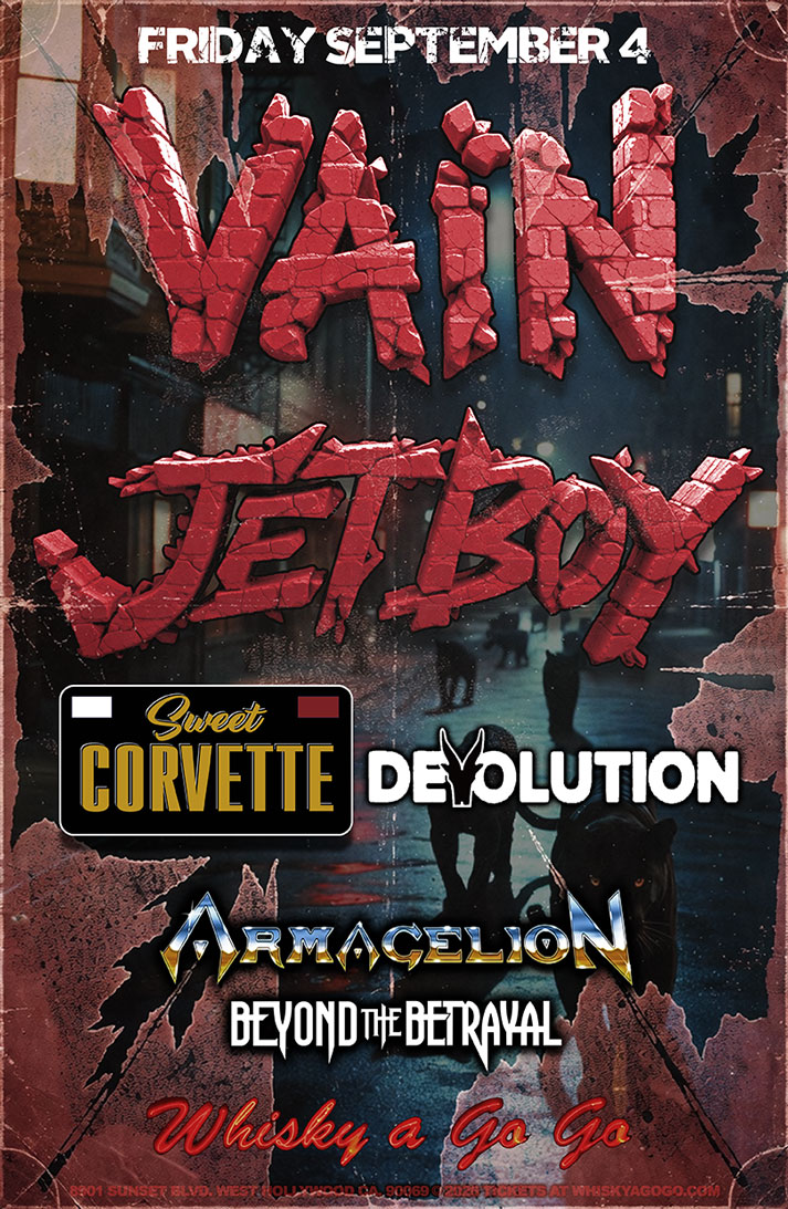 Vain, Jetboy, Sweet Corvette, Devolution, Armagelion, Beyond the Betrayal