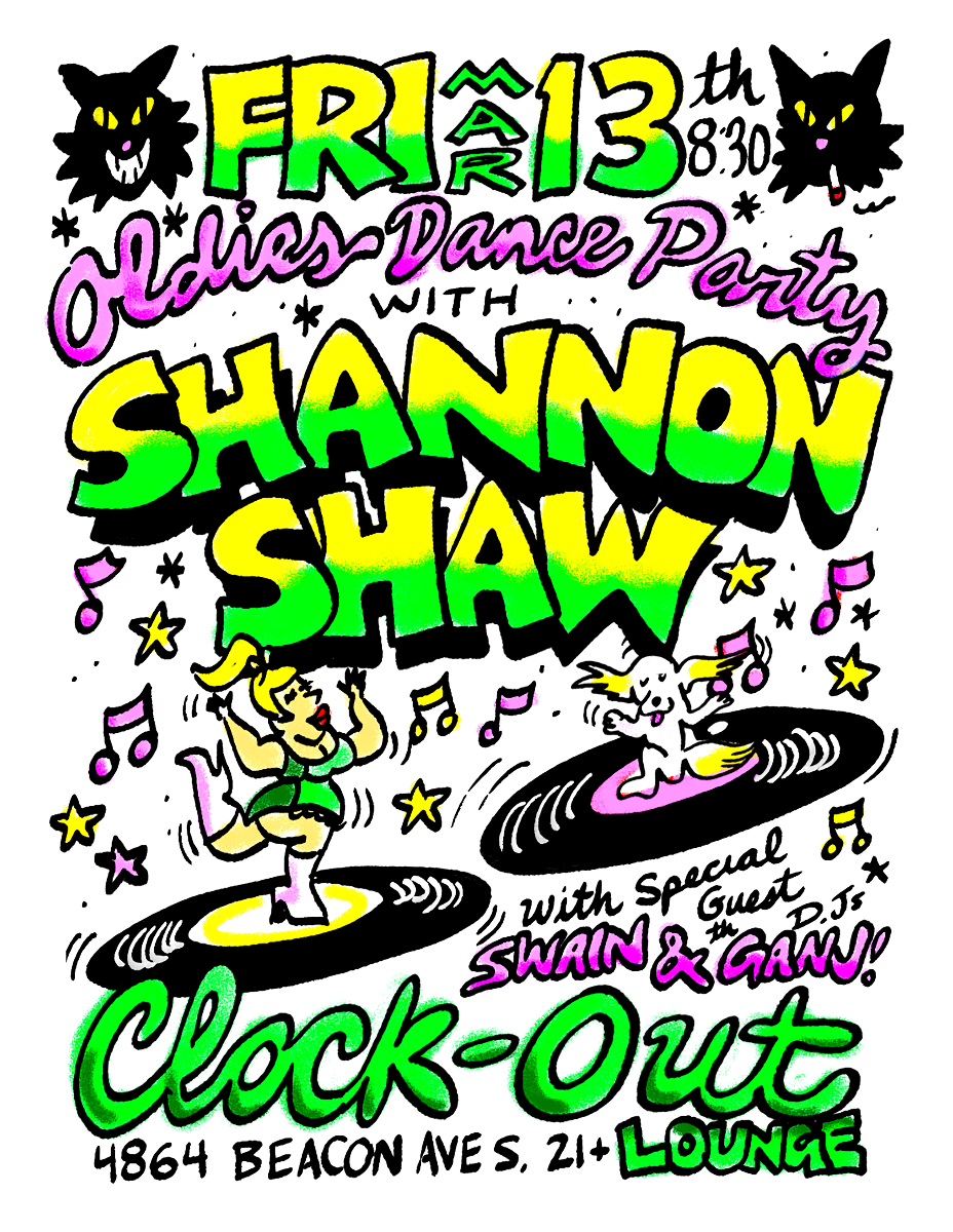 Clock-Out Lounge Presents: Oldies Dance Party w/ DJ's Shannon Shaw & Swain & Ganj