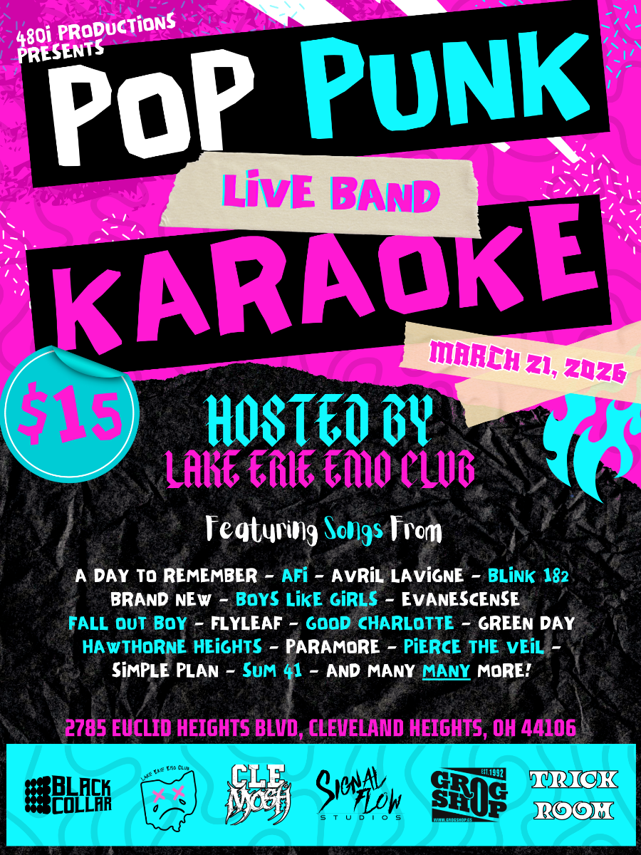Pop Punk Live Band Karaoke! Hosted by Lake Erie Emo Club