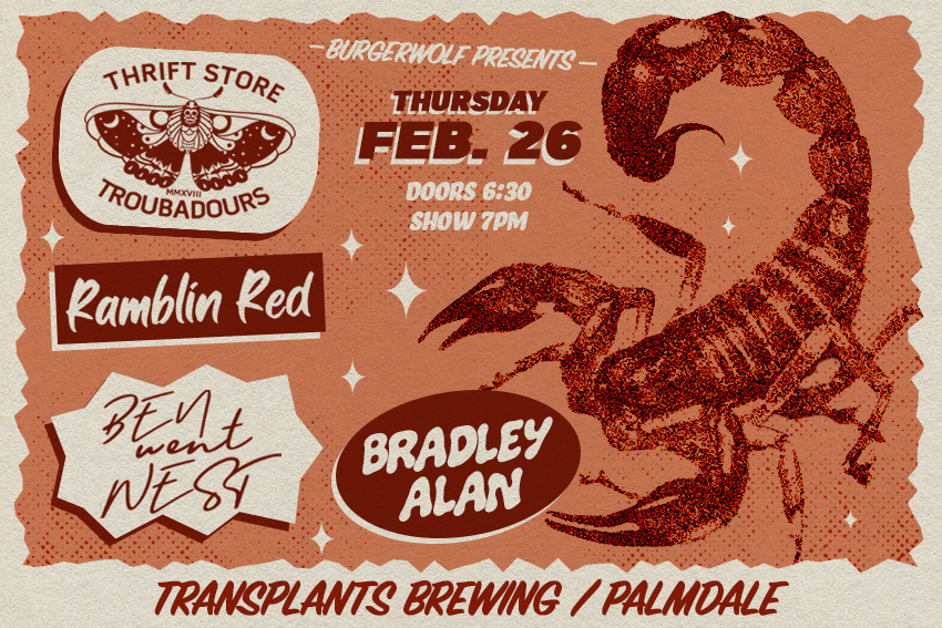 FREE SHOW: THRIFT STORE TROUBADOURS / RAMBLIN' RED / BEN WENT WEST / BRADLEY ALAN