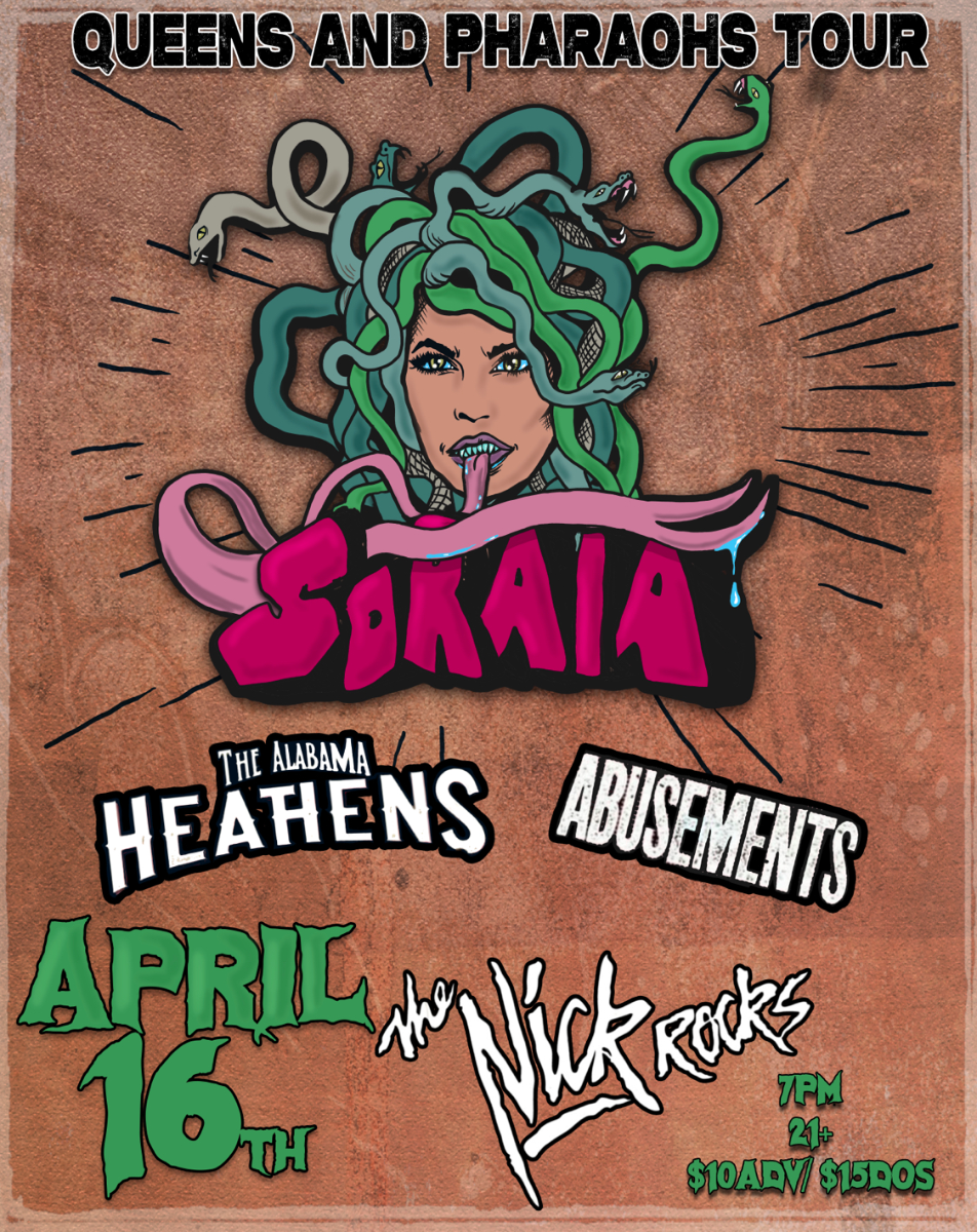 Soraia with The Alabama Heathens + The Abusements April 16th at The Nick