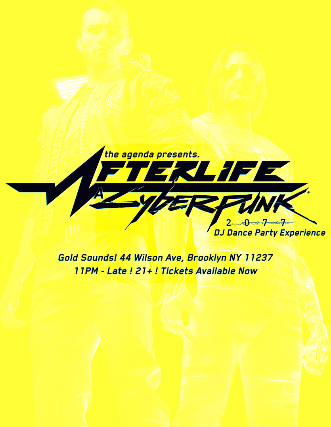 the agenda presents: A Cyberpunk 2077 DJ Dance Party Experience at Gold Sounds – Brooklyn, NY