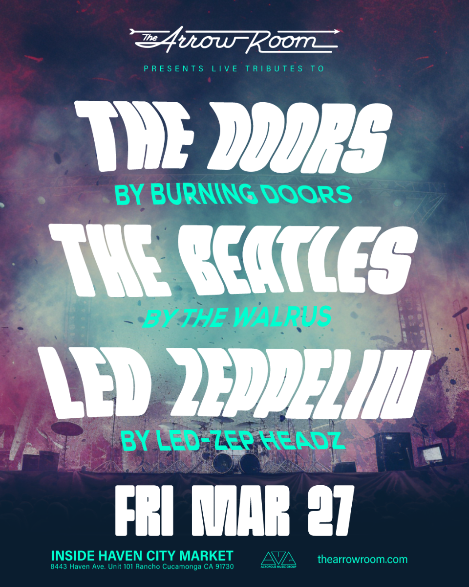 The Doors, The Beatles, Led Zeppelin tributes