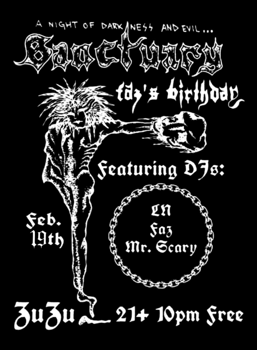 Sanctuary Presents: Faz's Birthday w/ LN, Faz, & Mr. Scary | Event Image
