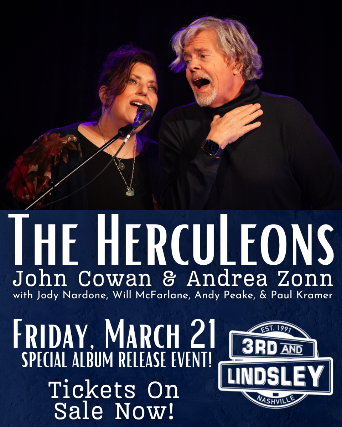 Andrea Zonn & John Cowan are The HercuLeons with Jody Nardone, Will McFarlane, Andy Peake & Paul Kramer at 3rd and Lindsley – Nashville, TN