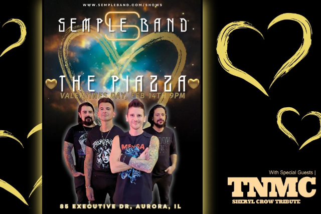 Valentine’s Day Show! Semple Band & Tuesday Night Music Club at The Piazza – Aurora, IL