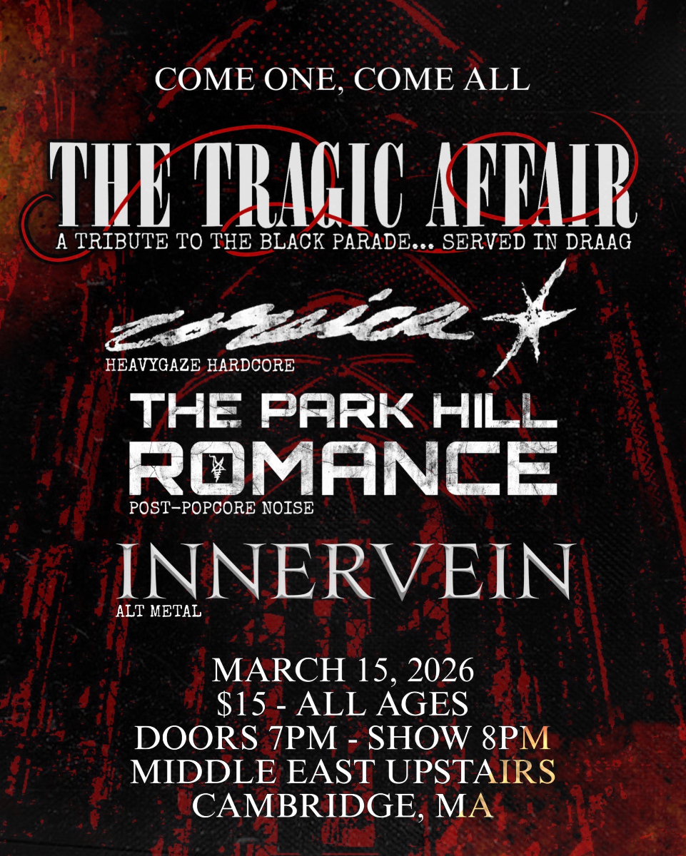 The Tragic Affair - MCR Tribute Band, Corsica, The Park Hill Romance, Innervein