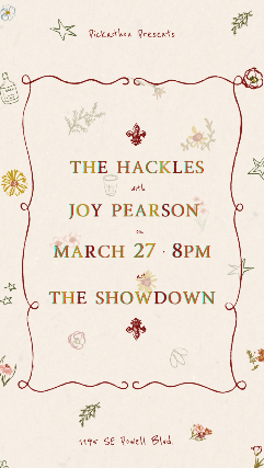 The Hackles with Joy Pearson at Showdown Saloon – Portland, OR