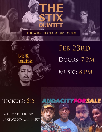 The Stix Quintet, Fox Ears, Audacity for Sale at The Winchester – Lakewood, OH