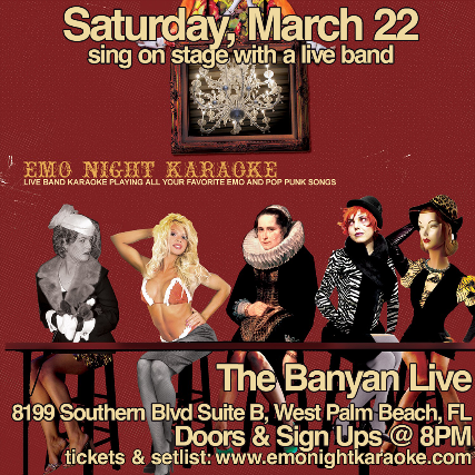 Emo Night Karaoke in West Palm Beach at The Banyan Live – West Palm Beach, FL