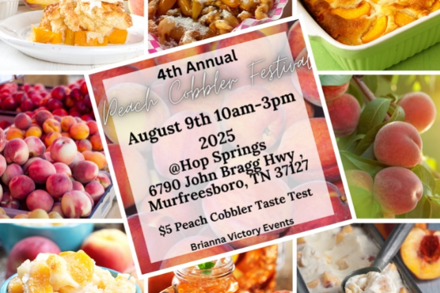 4th Annual Peach Cobbler Festival at Hop Springs – Murfreesboro, TN