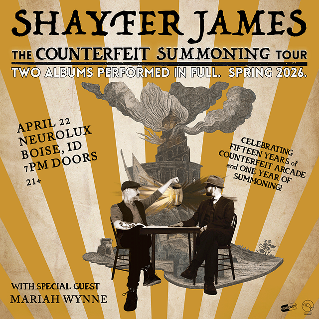 SHAYFER JAMES The Counterfeit Summoning Tour w/ special guest Mariah Wynne
